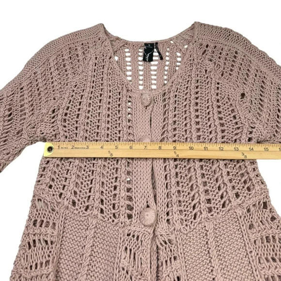 ii Sisters Rose Pink Knot Fairy Cardigan Sweater Large - Picture 11 of 11